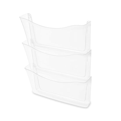 Rubbermaid - Organizador de pared magnético irrompible, Tamaño carta, Transparente, Three Pocket