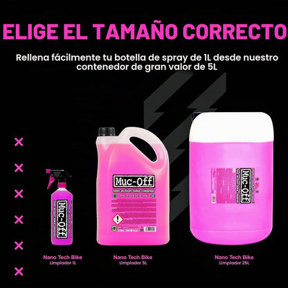 Muc Off - Limpiador de bicicleta Off MOX-904 Nano Tech, 1 litro