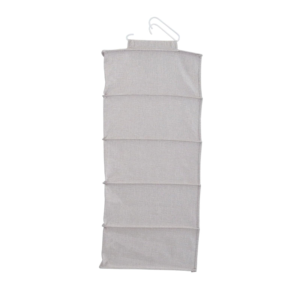 Household Essentials - Zapatos colgantes de 10 bolsillos para almacenamiento en lona mezclada lateral, 2 ganchos para un excelente apoyo, el organizador perfecto para ahorrar espacio, gris claro
