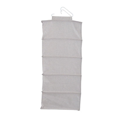 Household Essentials - Zapatos colgantes de 10 bolsillos para almacenamiento en lona mezclada lateral, 2 ganchos para un excelente apoyo, el organizador perfecto para ahorrar espacio, gris claro