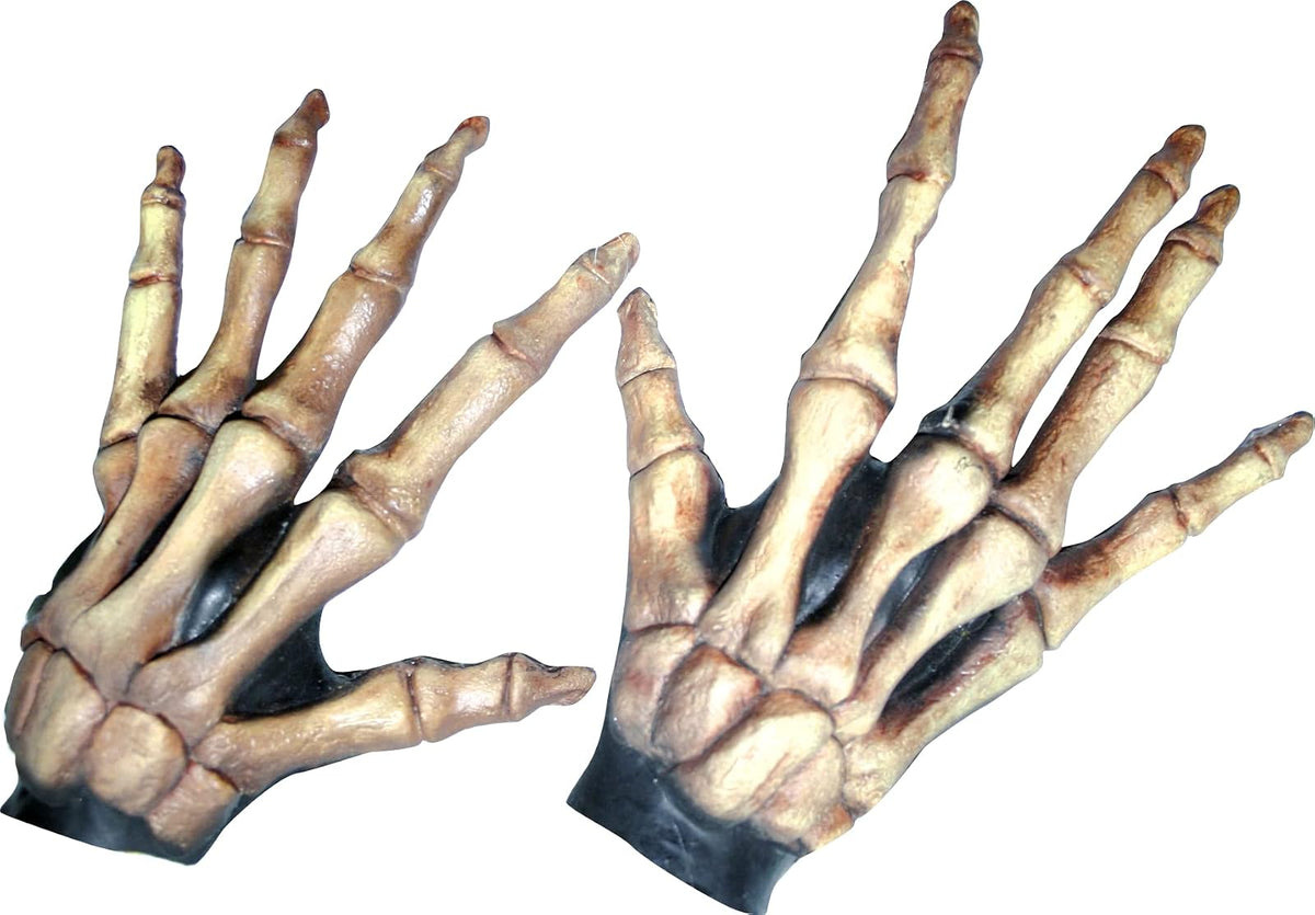 Ghoulish Productions Manos Esqueleto, Accesorios De Halloween Hombre, Blanco (White), As Shown