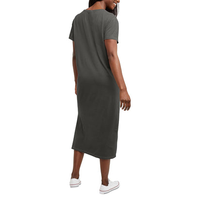 Hanes Vestido Midi teñido Comfortwash para Mujer Vestido Informal para Mujer