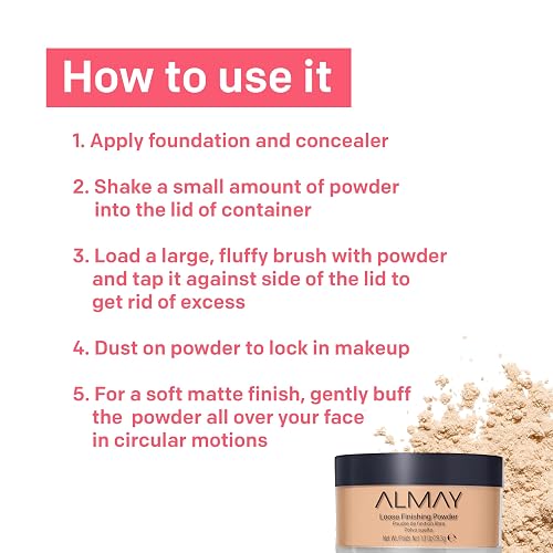 Almay Loose Finishing Powder, Medium, 1 Count