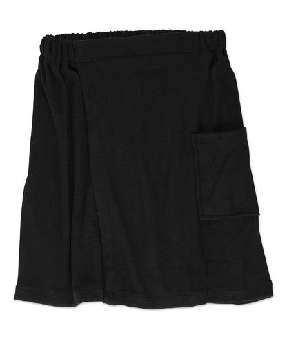 DII - Colección de Envoltura de Ducha de Rizo para Hombre, Cierre Ajustable y Bolsillo, 54 x 20 Pulgadas, Color Negro