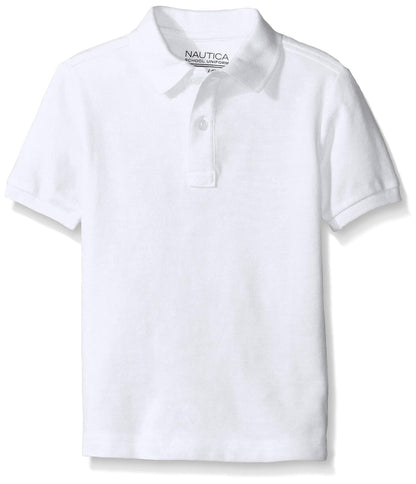 Nautica Polo Piqué de Manga Corta para Niño Pequeño - Niños pequeños varones - 2 Años - Blanco
