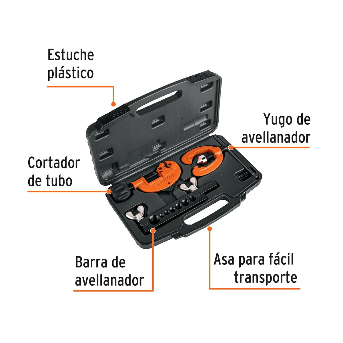 Truper JCA-3, Juego de cortador de tubo y avellanador