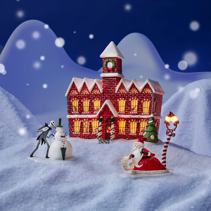 Department 56 Disney The Nightmare Before Christmas Village Accessories Jack Skellington ve su Primer muñeco de Nieve, 3.9 Pulgadas, Multicolor