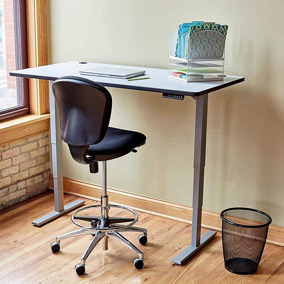 Safco 3442BL Metro Extended-Height Chair, Black