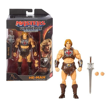 Masters of The Universe Figura de Acción Chronicles He-Man 6+ Años | Escala 1:12, película 2026, 30 puntos de articulación; incluye Espada del Poder