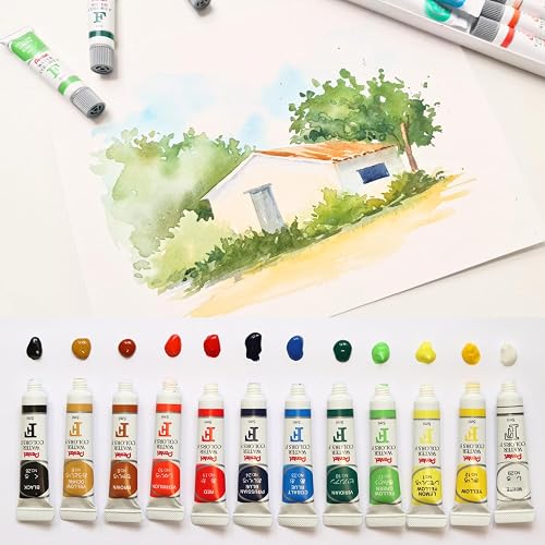 Pentel Arts Acuarelas, Colores Vívidos, Estuche con 12 Piezas, WFRS-12