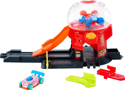 Hot Wheels City Pista de Juguete Tienda de Dulces para niños de 3 años en adelante