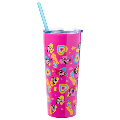 Silver Buffalo Vaso Térmico Gilmore Girls con Popote 22 oz - 22 Ounces - Rosa - Multi