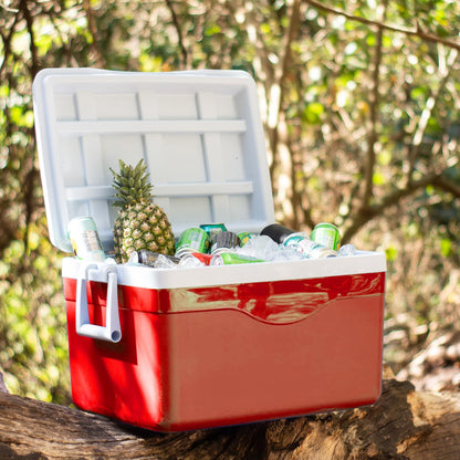Guateplast - Juego de 3 Hieleras | 53 QT (50 litros) | 17 QT (16 litros) | 5 QT (5 litros) | Cooler | Enfriador Resistente y Liviano | Hielo | Set de Hieleras | Varias Capacidades | Color Rojo