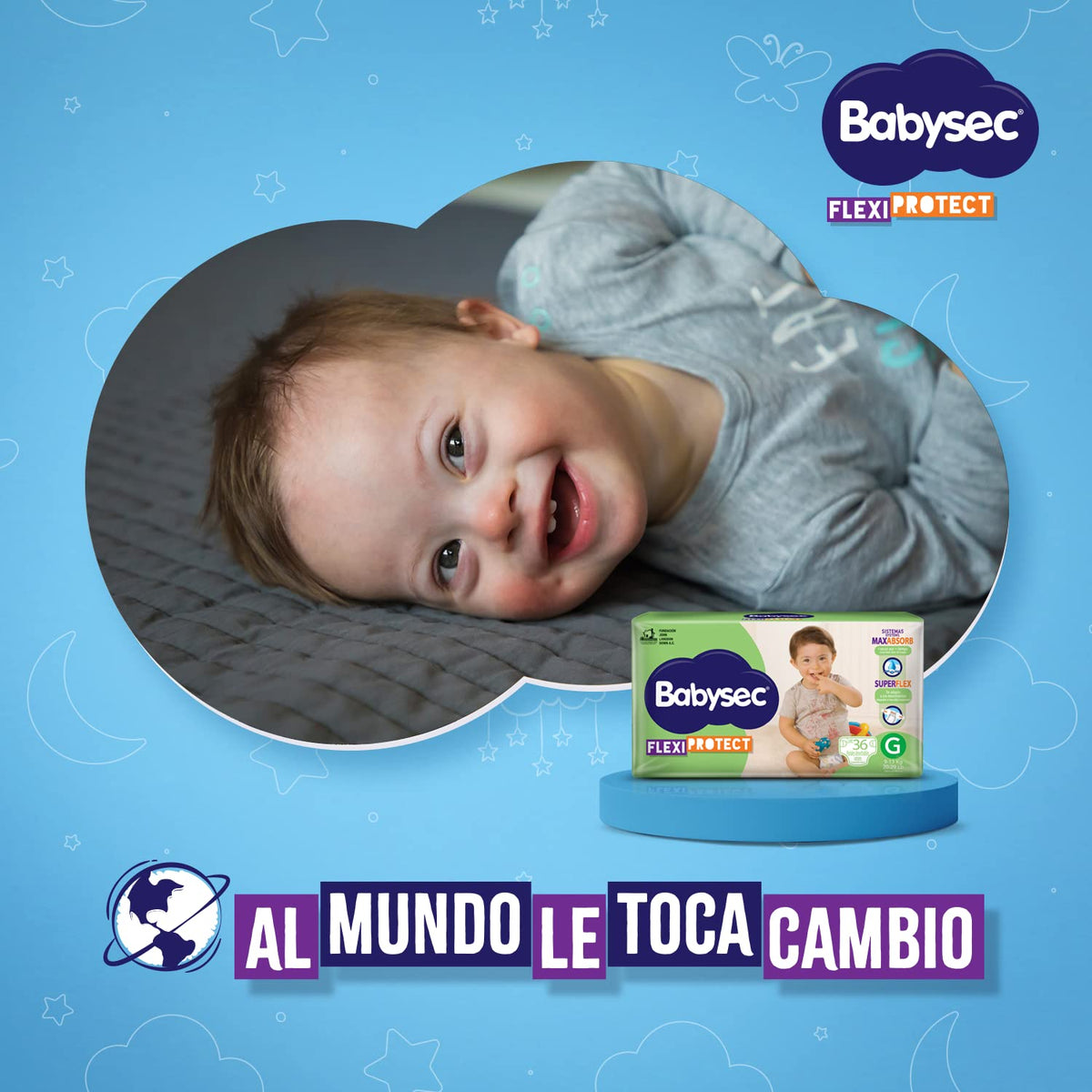 Babysec Flexi Protect Pañal para Bebé Talla G Unisex con 36 Piezas
