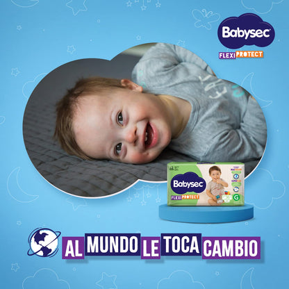 Babysec Flexi Protect Pañal para Bebé Talla G Unisex con 36 Piezas