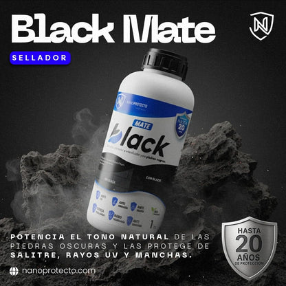 Nanoprotecto 777 SSBLM BLACK MATE Protector e intensificador para piedras negras mate Ideal para: recinto, tikul, granito negro flameado, slate piedras porosas negras 1l