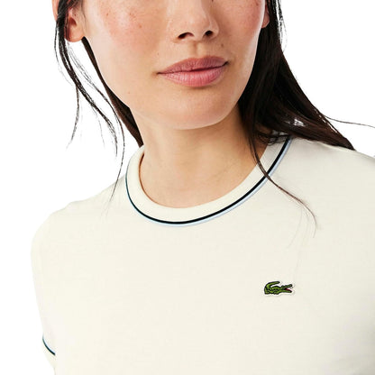 Lacoste Playera Ribete para Mujer