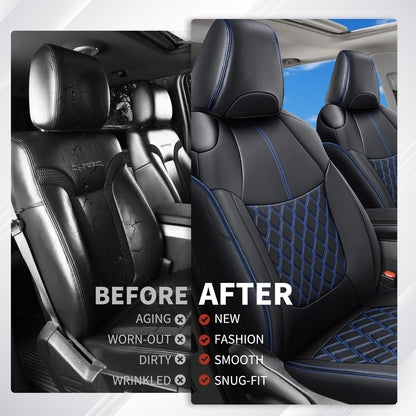 Cubreasientos de Huidasource para Auto, Juego Completo, Protector de Asiento de Cuero para Toyota RAV4, Compatible con Toyota Rav4 2019-2024 XLE LE XLE Premium Limited (No para Hybrid/Adventure/TRD