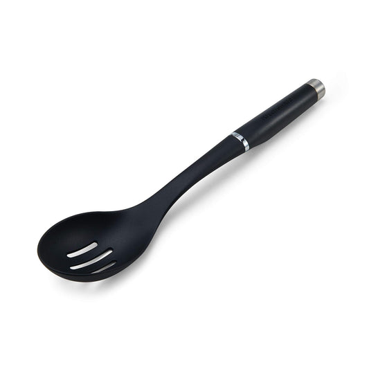 KitchenAid KO004OHOBA Gourmet Cuchara ranurada de nailon, Negro mate