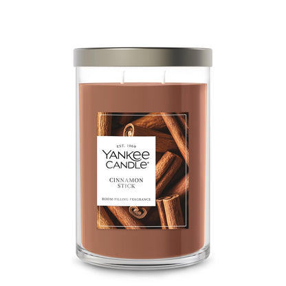 Yankee Candle Vela Arom��tica 2 Mechas, Canela Espumosa, 20 oz - Barra de canela - Signature Large 2-Wick Tumbler