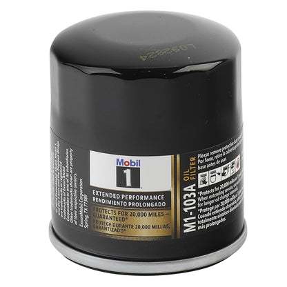 Mobil 1 Filtro de aceite de rendimiento extendido, M1-103A | Paquete de 2 | Mezcla sintética, protección de alta eficiencia de 25.000 millas