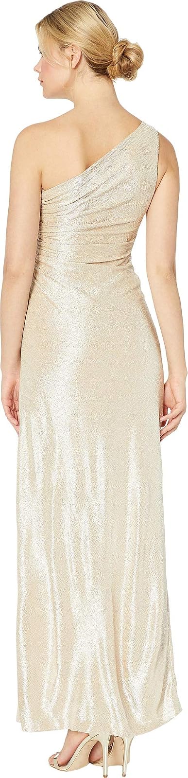 Calvin Klein Vestido Fruncido con un Hombro Descubierto Vestido Mujer