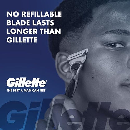 Gillette SkinGuard Men's Razor With Handle + 4 Blade Refills