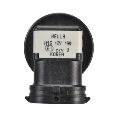 Hella Foco Standard H16 Halógeno con Cristal de Cuarzo y Terminal de Acero Inoxidable, 19 W
