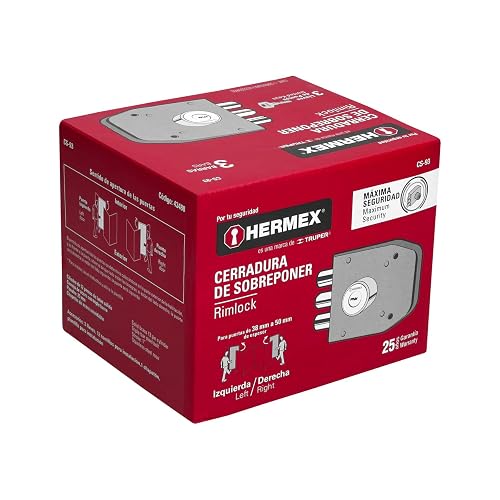 Hermex CS-93, Cerradura de sobreponer, 3 barras