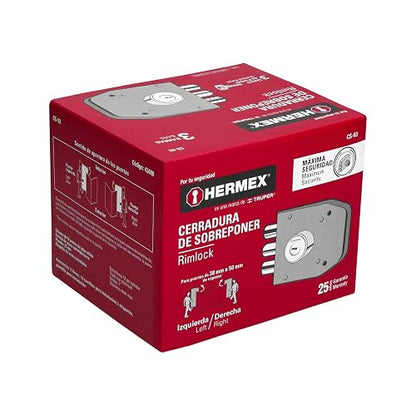 Hermex CS-93, Cerradura de sobreponer, 3 barras