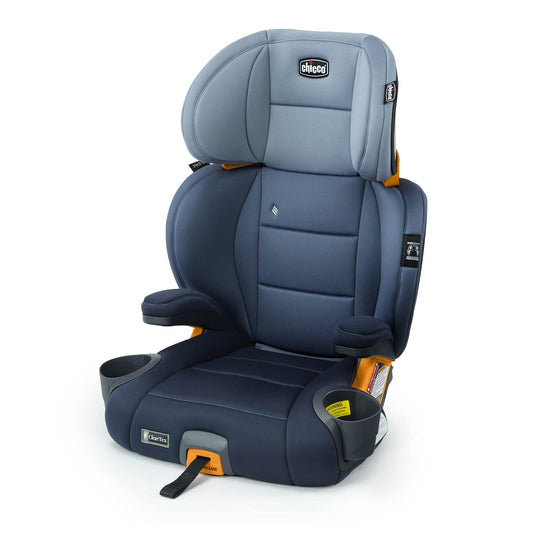 Chicco KidFit® ClearTex® Plus 2 en 1 Asiento elevador de posicionamiento de cinturón, asiento elevador sin respaldo y respaldo alto, para niños de 4 años en adelante y 40-100 libras | Arrecif/Azul