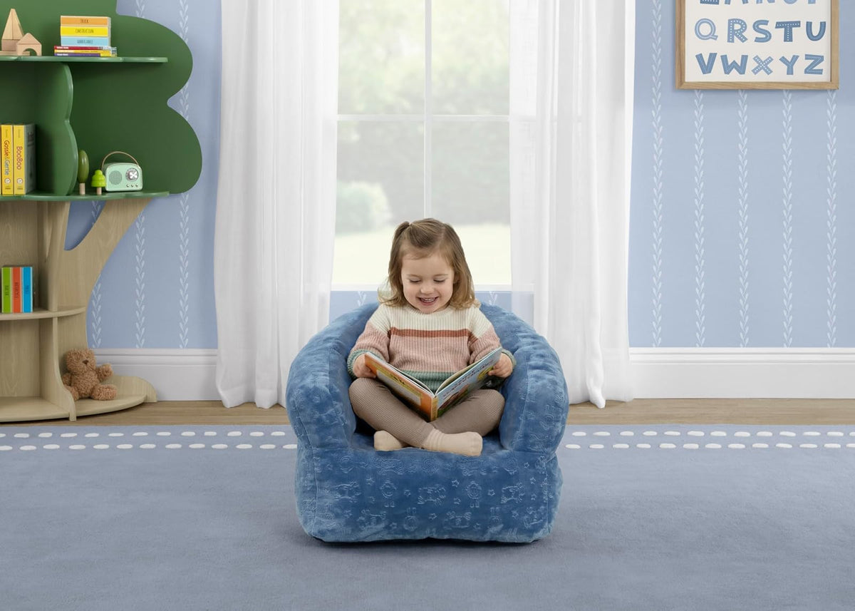Delta Children - Serta Kids - Silla de felpa para niños, color azul vaquero