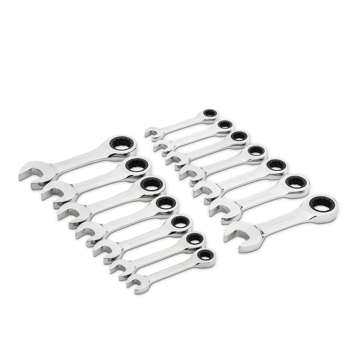 GEARWRENCH Juego de llaves combinadas de carraca SAE/métricas de 14 unidades, 12 puntos, 85206