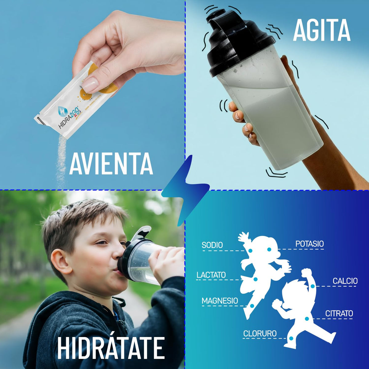 Hidra2go | Electrolitos Para Niños | Electrolitos En Sobre | Sabor Naranja | Electrolitos En Polvo Sin Azúcar | Pack 3 Cajas De 10 Sobres de 5 G | Cada Sobre Rinde 380Ml