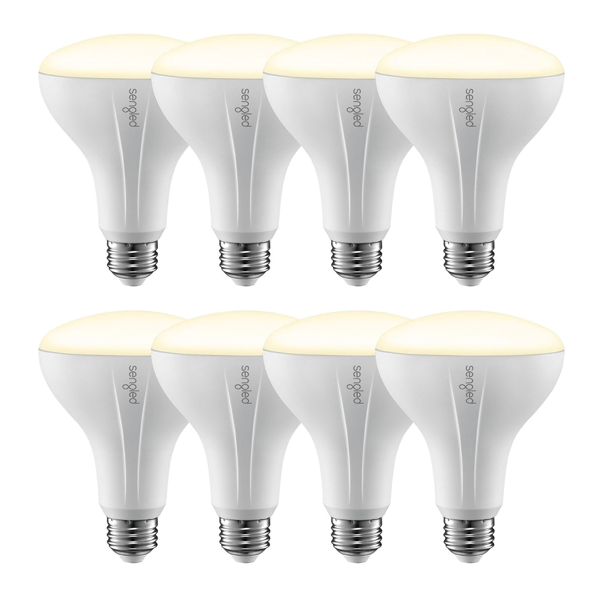 Sengled Foco BR30 blanco suave led inteligente, requiere hub, equivalente a 65 W 2700K, Paquete de 8, Blanco