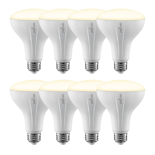 Sengled Foco BR30 blanco suave led inteligente, requiere hub, equivalente a 65 W 2700K, Paquete de 8, Blanco