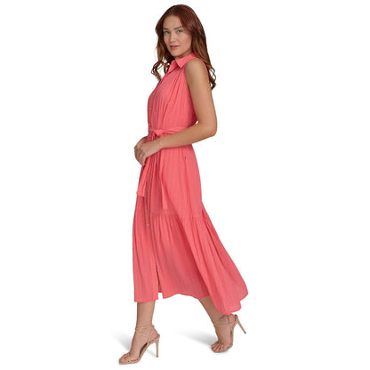 Tommy Hilfiger - Vestido Camisero Midi sin Mangas para Mujer