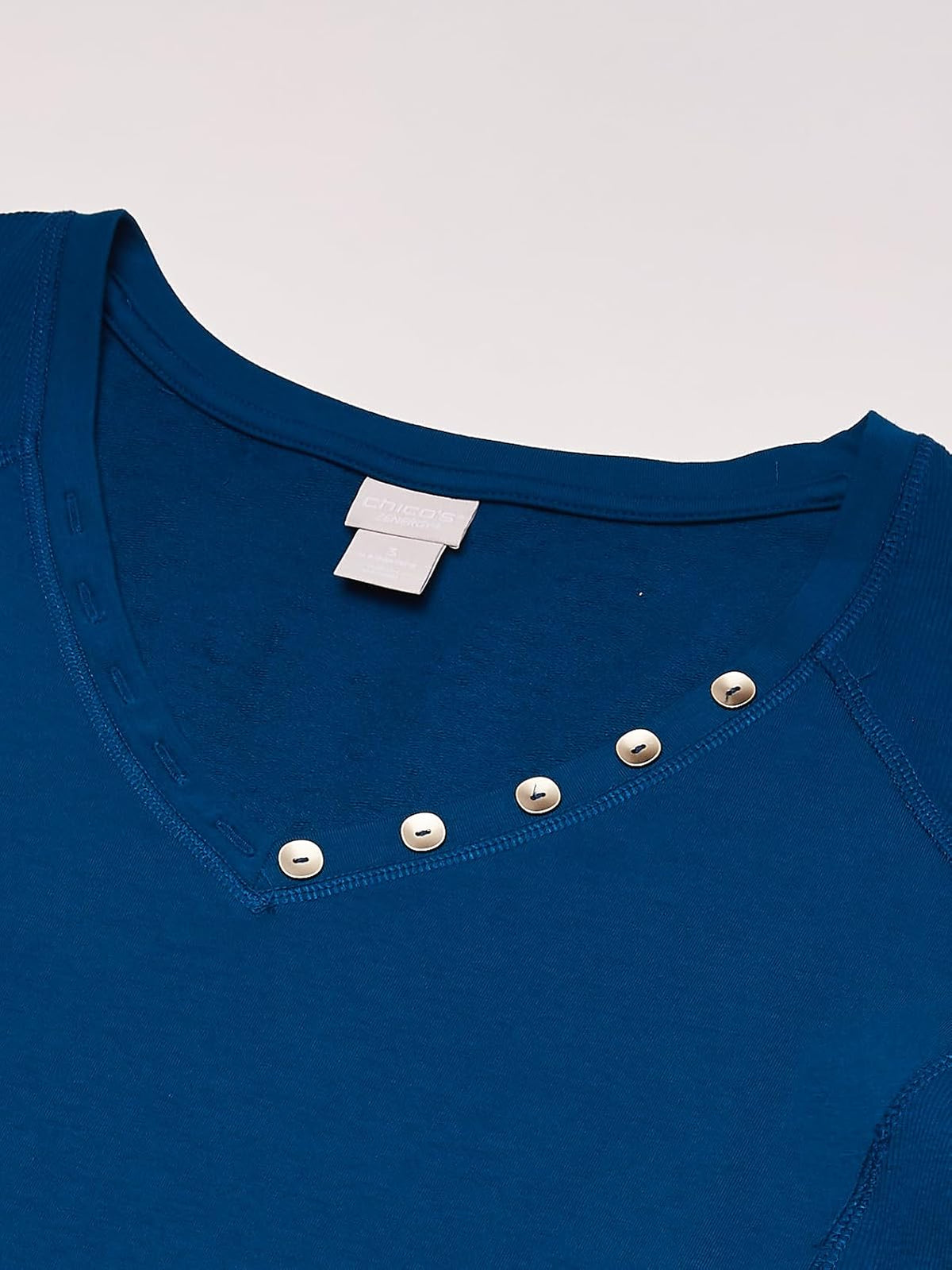 Chico's Tunica DE Cuello EN V Acanalada Blusa Tunica Mujer