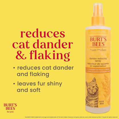 Burt's Bees Spray Reductor de Caspa para Gatos, Fórmula Calmante, 296 ml, Sin Fragancia Fuerte