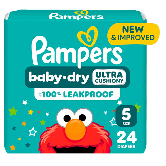 PAMPERS Baby Dry Pañales Desechables Unisex Etapa 5, 24 Uds, Bebé +12 Kg