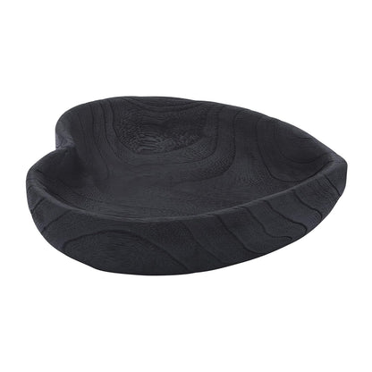 Sagebrook Home Decoración Irregular de Paulownia con Corazones de Madera para decoración de Interiores, 3 Pulgadas de Alto, Color Negro, 2 Juegos