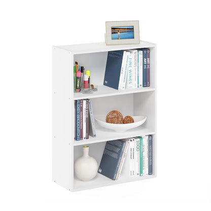 Furinno Pasir Estantería de 3 o 4 Niveles, Varios Colores - Blanco - 3 livelli con ripiano fisso