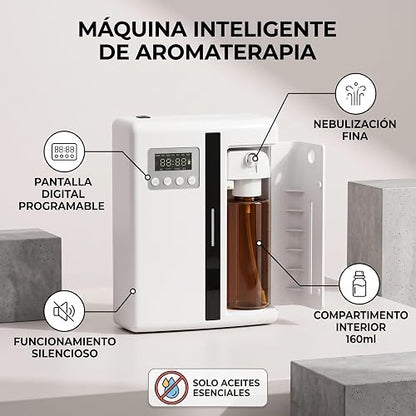 Máquina de Aromaterapia Inteligente | Aromatizantes Silencioso con Nebulización para Hogar, Hotel y SPA