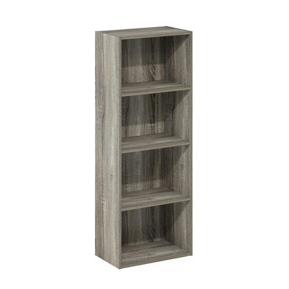 Furinno Luder Librería/Libro/Almacenamiento, 4 Niveles, Roble francés