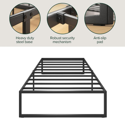 ZINUS Lorelei - Marco de Cama de Plataforma de Metal de 14 Pulgadas, Soporte de Listones de Acero, no Necesita somier, Embalaje ecológico WonderBox (TM), Almacenamiento Debajo de la Cama de 12.5