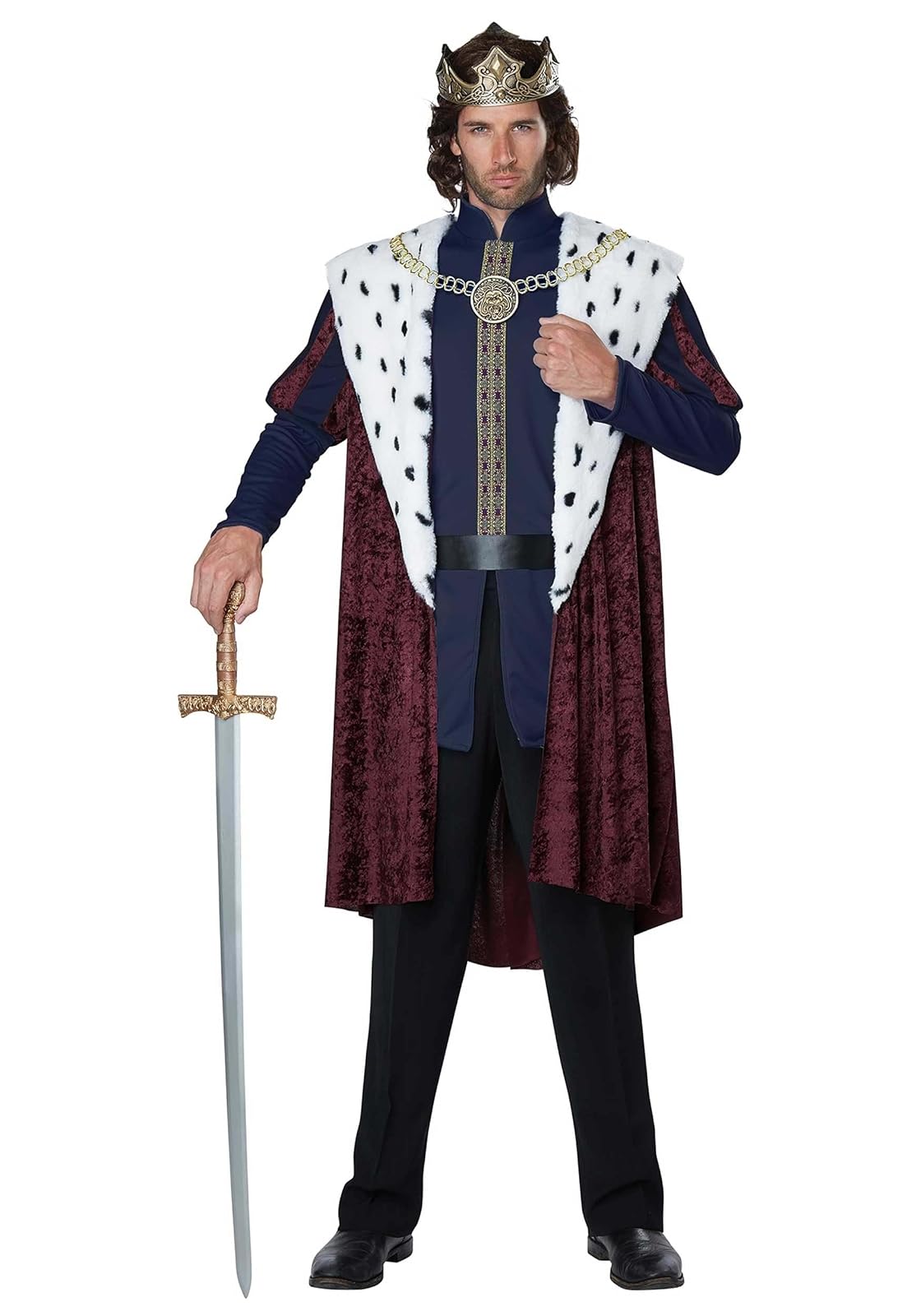 Disfraz de rey real para hombre, Multicolor -, Large/X-Large