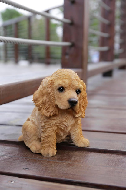 Hi-Line Gift Ltd. - Estatua de Cocker Spaniel de Color Crema