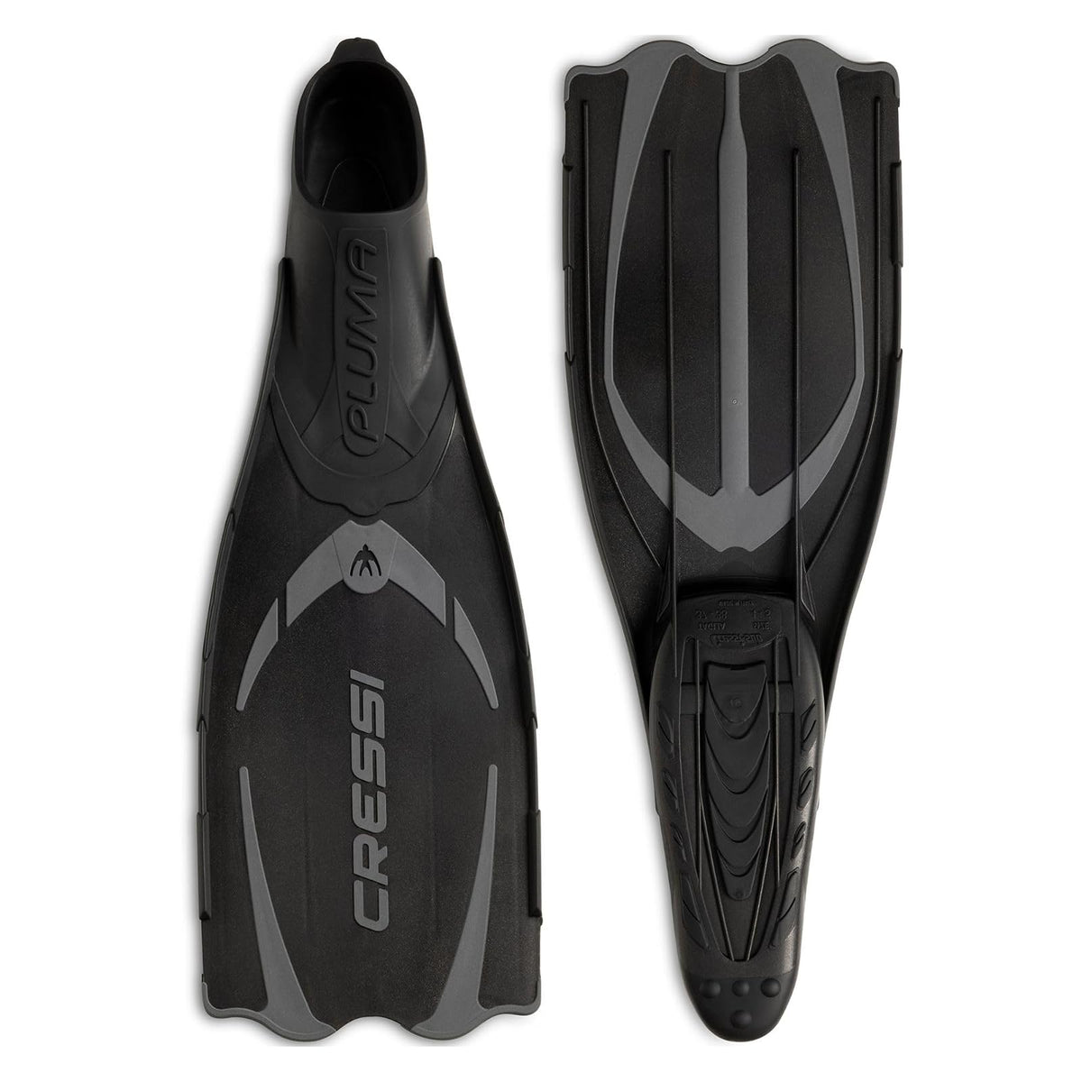 Cressi - Aletas de Snorkel para Adultos con Bolsillo Completo Fabricado con tecnología Avanzada, Color Pluma: Fabricado en Italia