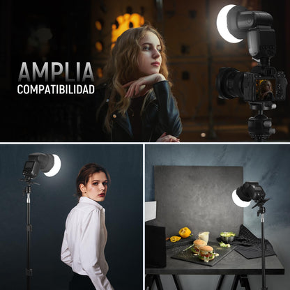 NEEWER Difusor de Flash de Silicona con Dos Anillos Adaptadores Magnéticos, Modificador de Luz para NEEWER NW700 NW760 Z880 Z760 Cabeza Cuadrada y Z1 Z2 Z2PRO Z2II Z3 Cabeza Redonda Speedlite, CRS2