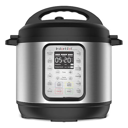 Instant Pot Duo Plus Olla de Presión Multi Uso 9-in-1, Acero Inoxidable | multicocina, 6 cuartos de galón, cocción lenta, arroz, vapor, salteado, yogur, esterilizador, mantener caliente